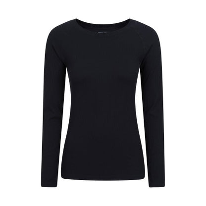 Front - Mountain Warehouse Womens/Ladies Carmel Ribbed Seamless Thermal Top
