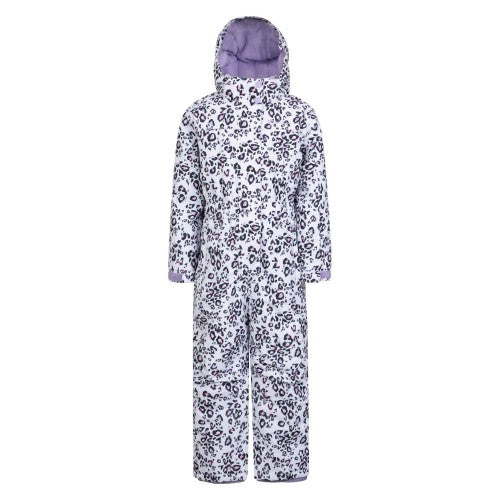 Front - Mountain Warehouse Childrens/Kids Cloud Leopard Print Snowsuit