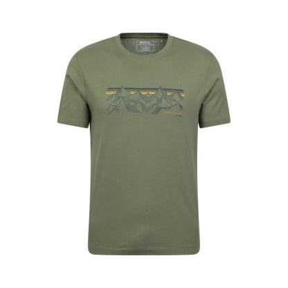 Front - Mountain Warehouse Mens Mountain Stripes T-Shirt