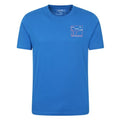Front - Mountain Warehouse Mens Adventure Begins Line Art Cotton T-Shirt