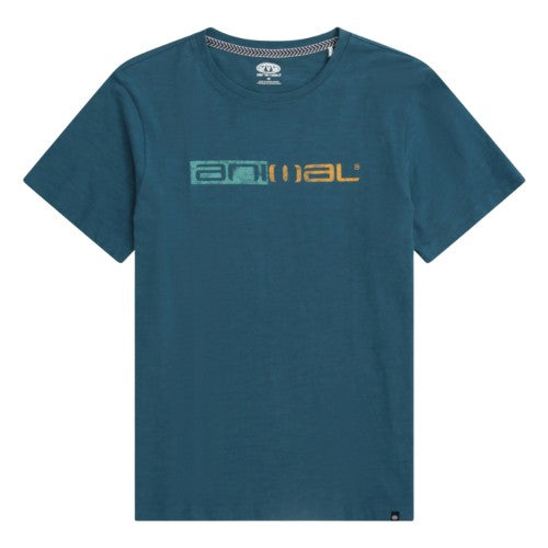 Front - Animal Mens Jacob Distressed Logo T-Shirt