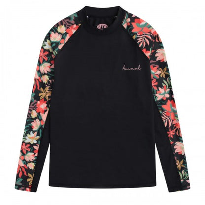 Front - Animal Womens/Ladies Lillie Printed Panelled Rash Top