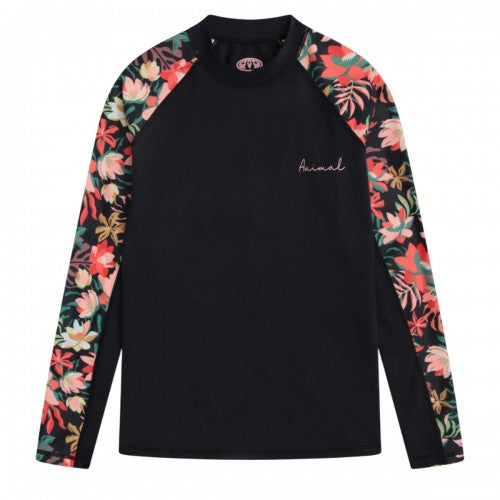 Front - Animal Womens/Ladies Lillie Printed Panelled Rash Top