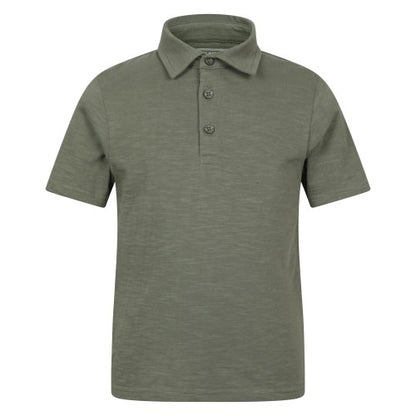 Front - Mountain Warehouse Childrens/Kids Slub Polo Shirt