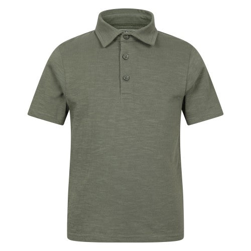 Front - Mountain Warehouse Childrens/Kids Slub Polo Shirt
