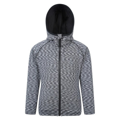 Front - Mountain Warehouse Childrens/Kids Marathon Stripe Full Zip Hoodie