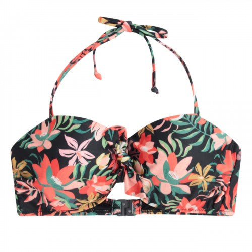 Front - Animal Womens/Ladies Docks Printed Front Tie Bikini Top