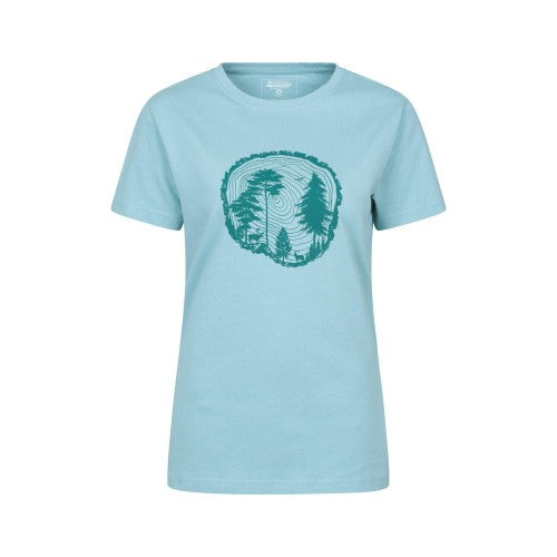 Front - Mountain Warehouse Womens/Ladies Tree Ring Relaxed Fit T-Shirt