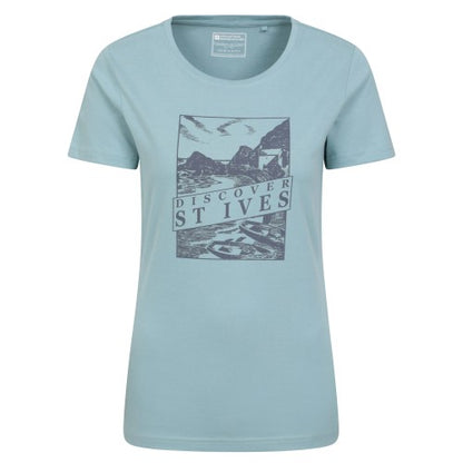 Front - Mountain Warehouse Womens/Ladies Discover St Ives Printed T-Shirt