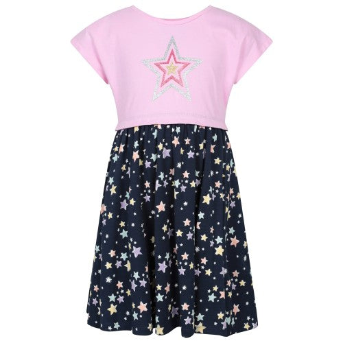Front - Mountain Warehouse Childrens/Kids Poppy Star Cotton Dress