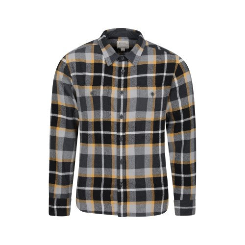 Front - Mountain Warehouse Mens Lumberjack Flannel Long-Sleeved Shirt