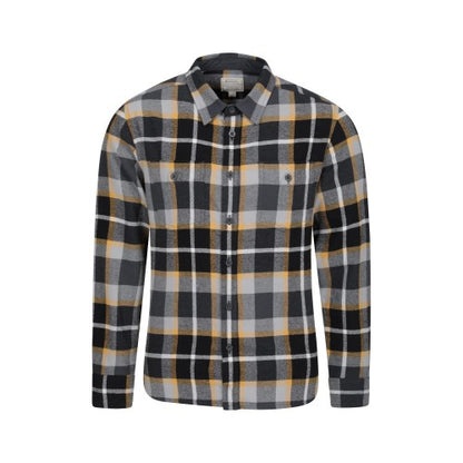 Front - Mountain Warehouse Mens Lumberjack Flannel Long-Sleeved Shirt