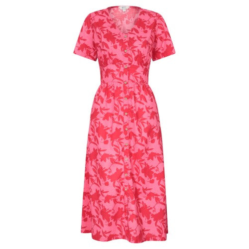 Front - Mountain Warehouse Womens/Ladies Riviera Floral Button Midi Dress
