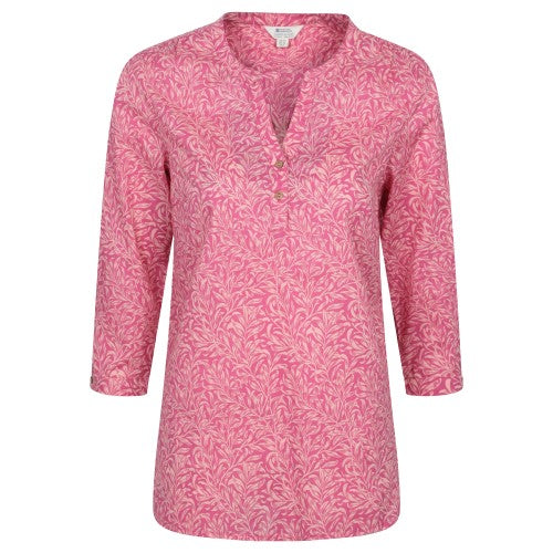 Front - Mountain Warehouse Womens/Ladies Petra Floral 3/4 Sleeve Shirt