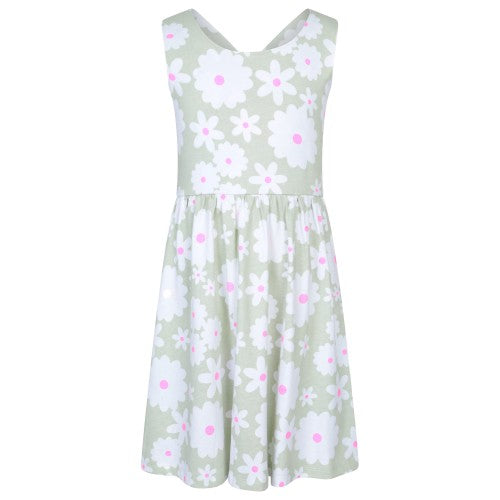 Front - Mountain Warehouse Girls Lana Flowers Cross Back Dress