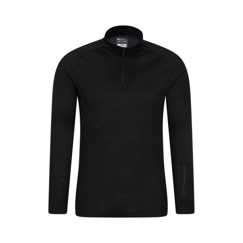 Front - Mountain Warehouse Mens Talus Zip Neck Long-Sleeved Thermal Top
