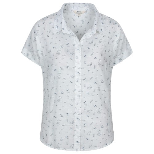 Front - Mountain Warehouse Womens/Ladies Palm Printed Relaxed Fit Shirt