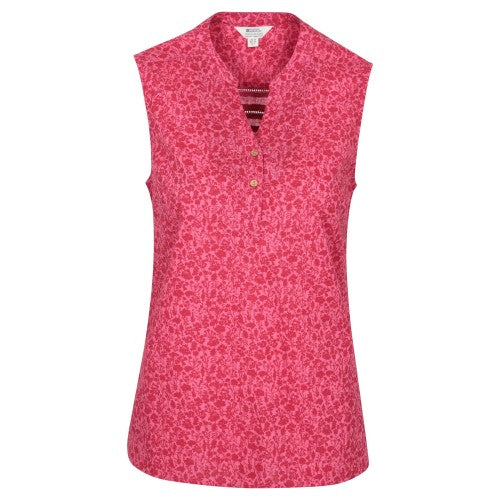 Front - Mountain Warehouse Womens/Ladies Petra Floral Pattern Sleeveless Shirt
