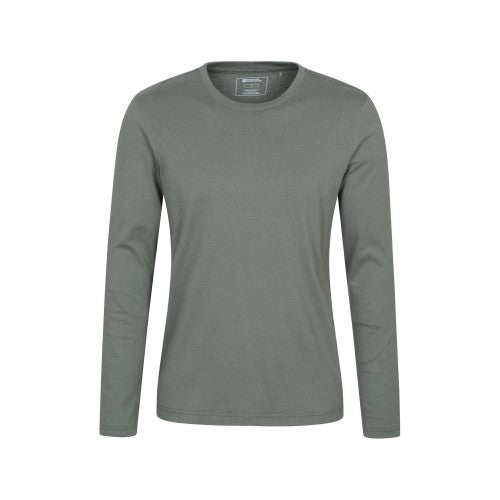 Front - Mountain Warehouse Mens Flint Crew Neck Long-Sleeved T-Shirt