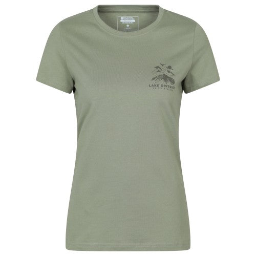 Front - Mountain Warehouse Womens/Ladies Lake District Sunset T-Shirt