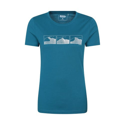 Front - Mountain Warehouse Womens/Ladies Three Peaks Short-Sleeved T-Shirt