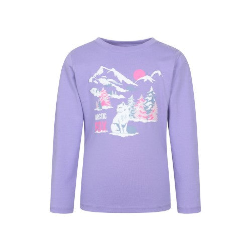 Front - Mountain Warehouse Childrens/Kids Cotton Lightweight Long-Sleeved Top
