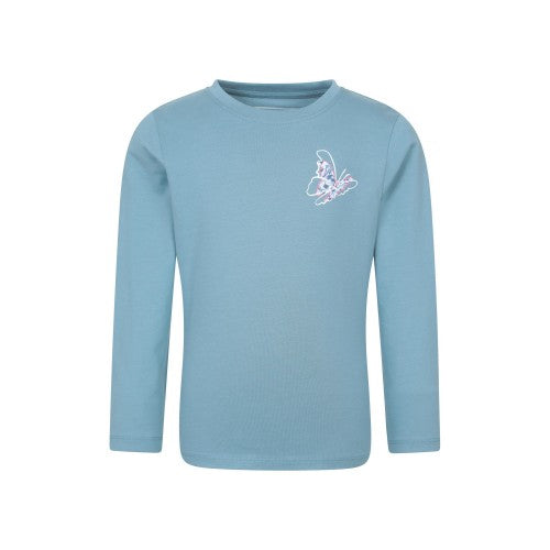 Front - Mountain Warehouse Girls Butterfly Long-Sleeved T-Shirt