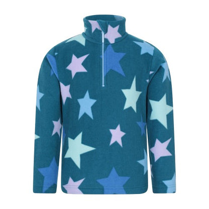 Front - Mountain Warehouse Childrens/Kids Endeavour Star Microfleece Half Zip Fleece