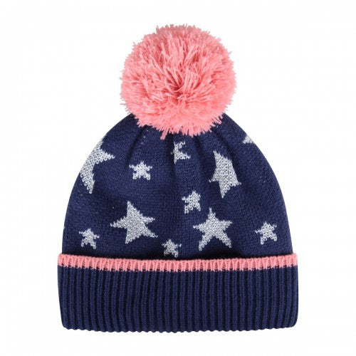 Front - Mountain Warehouse Childrens/Kids Star Fleece Lined Beanie