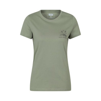 Front - Mountain Warehouse Womens/Ladies Peak District Mountain Scene T-Shirt