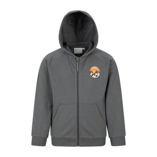 Front - Mountain Warehouse Childrens/Kids Sunset Mountain Full Zip Hoodie