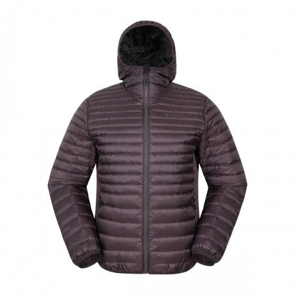 Front - Mountain Warehouse Mens Hybrid Extreme Featherweight Down Filled Hooded Jacket