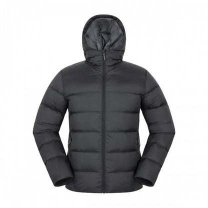 Front - Mountain Warehouse Mens Stratus Down Packable Hooded Jacket