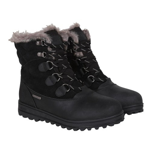 Front - Mountain Warehouse Womens/Ladies Vostock Leather Waterproof Thermal Snow Boots