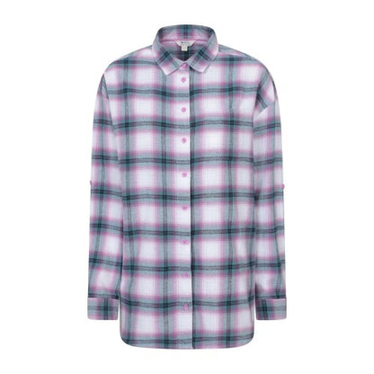 Front - Mountain Warehouse Womens/Ladies Elm Flannel Relaxed Fit Long-Sleeved Shirt