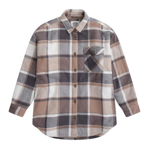 Front - Animal Womens/Ladies Boxy Borg Lined Shirt