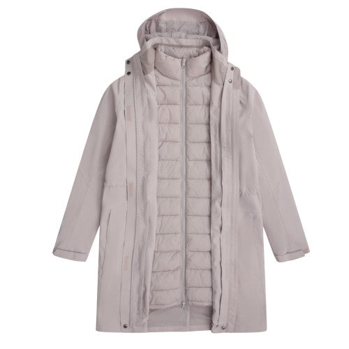 Front - Animal Womens/Ladies Evie 3 in 1 Waterproof Padded Jacket
