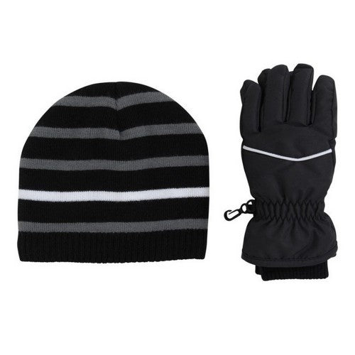 Front - Mountain Warehouse Childrens/Kids Line Isotherm Hat And Gloves Set