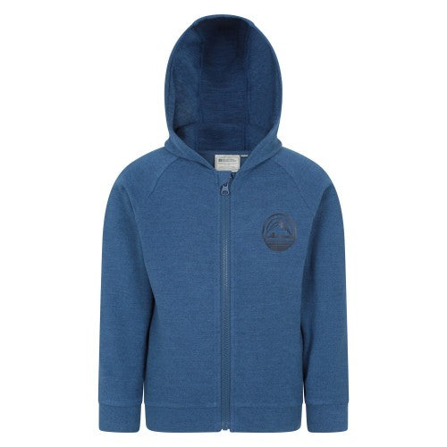 Front - Mountain Warehouse Childrens/Kids Strath Melange Full Zip Hoodie