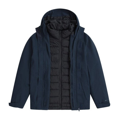 Front - Animal Mens 3 in 1 Padded Waterproof Jacket