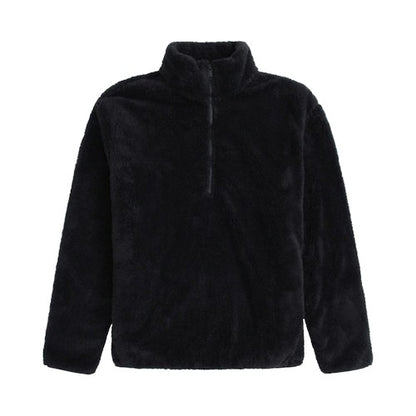 Front - Animal Mens Teddy Fleece Half Zip Jacket