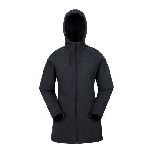 Front - Mountain Warehouse Womens/Ladies Frost Longline Soft Shell Jacket