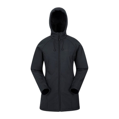 Front - Mountain Warehouse Womens/Ladies Frost Longline Soft Shell Jacket