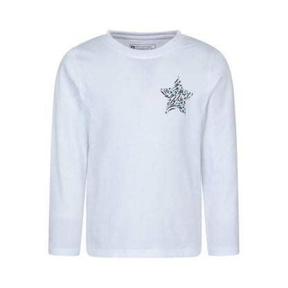 Front - Mountain Warehouse Childrens/Kids Leopard Star Long-Sleeved T-Shirt