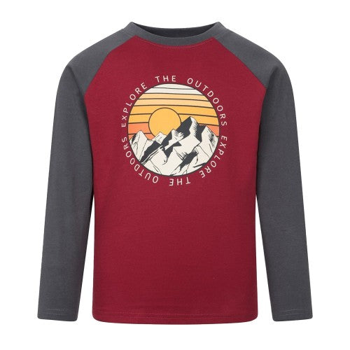 Front - Mountain Warehouse Childrens/Kids Explore Mountain T-Shirt