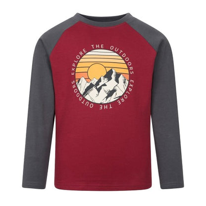 Front - Mountain Warehouse Childrens/Kids Explore Mountain T-Shirt