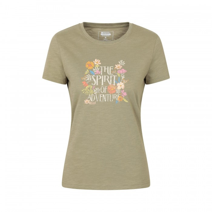 Front - Mountain Warehouse Womens/Ladies Spirit Of Adventure Printed T-Shirt