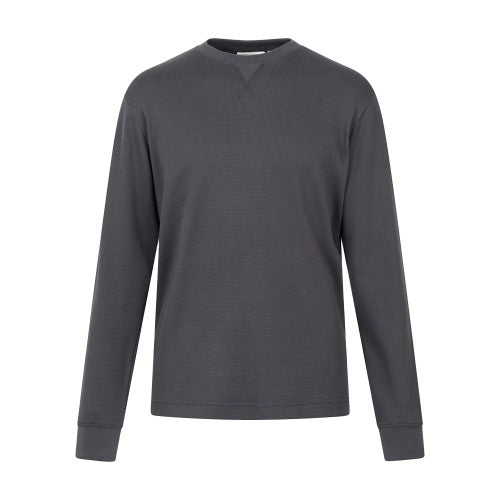 Front - Mountain Warehouse Mens Tillsbury Textured Waffle Crew Neck Long-Sleeved Sweatshirt