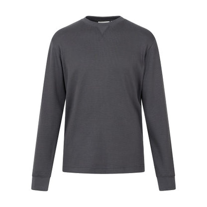 Front - Mountain Warehouse Mens Tillsbury Textured Waffle Crew Neck Long-Sleeved Sweatshirt
