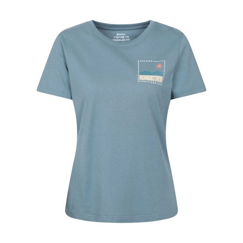 Front - Mountain Warehouse Womens/Ladies Explore The Mountains Printed T-Shirt